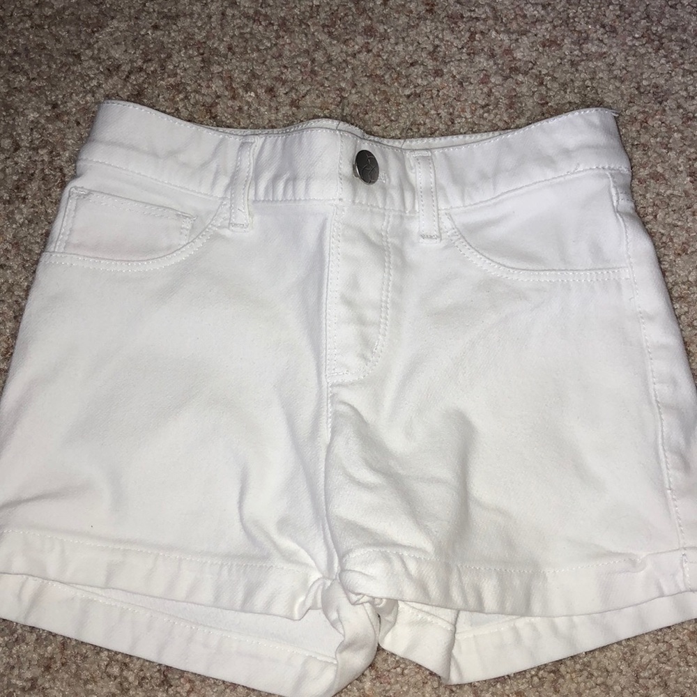 White stretchy shorts